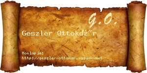 Geszler Ottokár névjegykártya